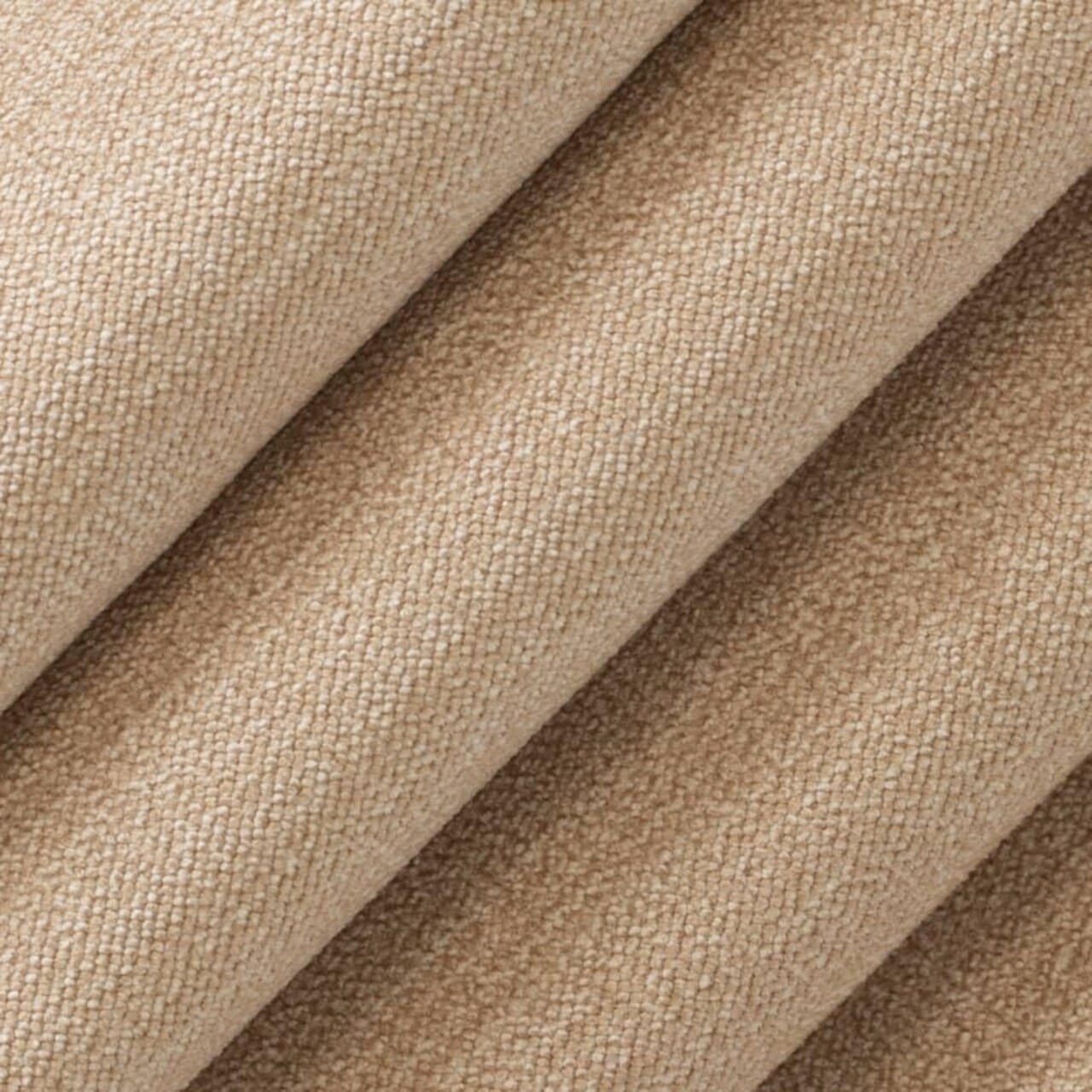 Beige Fade Resistant Plain Microfiber Velvet Upholstery Fabric by The Yard - SKU: Lawrence Raffia